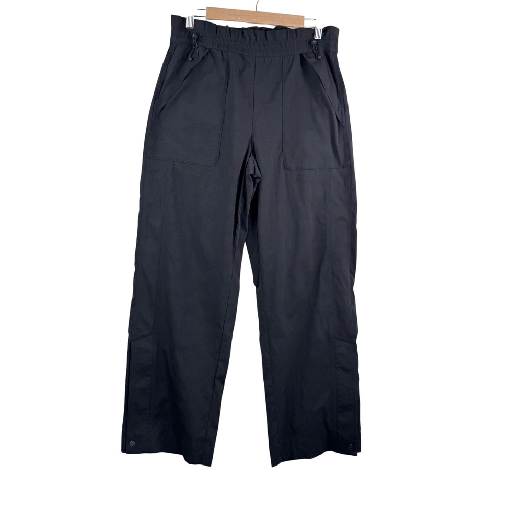 Athleta Trekkie High Rise Parachute Pants athleisure hiking black sz 10